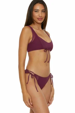 Becca MUSE LAYERED BRALETTE |AUBERGINE|BLACK Hot