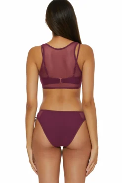 Becca MUSE LAYERED BRALETTE |AUBERGINE|BLACK Hot