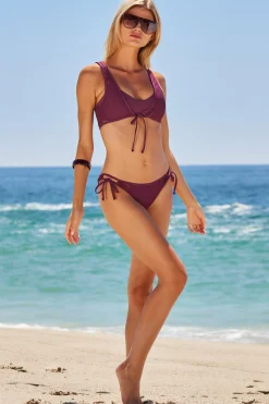 Becca MUSE LAYERED BRALETTE |AUBERGINE|BLACK Hot