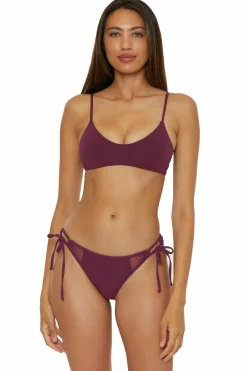 Becca MUSE LAYERED BRALETTE |AUBERGINE|BLACK Hot