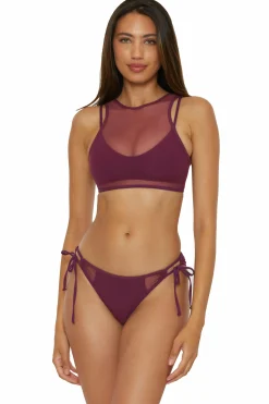 Becca MUSE LAYERED BRALETTE |AUBERGINE|BLACK Hot