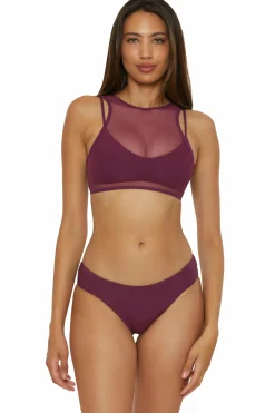 Becca MUSE LAYERED BRALETTE |AUBERGINE|BLACK Hot