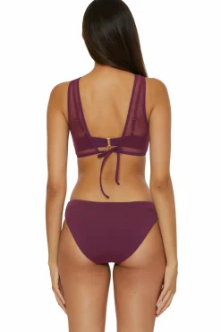 Becca MUSE LAYERED BRALETTE |AUBERGINE|BLACK Hot