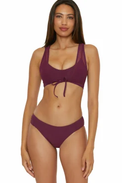 Becca MUSE LAYERED BRALETTE |AUBERGINE|BLACK Hot