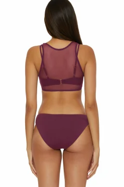 Becca MUSE LAYERED BRALETTE |AUBERGINE|BLACK Hot