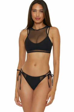 Becca MUSE LAYERED BRALETTE |AUBERGINE|BLACK Hot