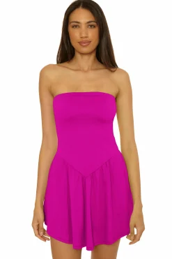 Becca PALMA TUBE MINI DRESS |HIBISCUS|BLACK|MEADOW