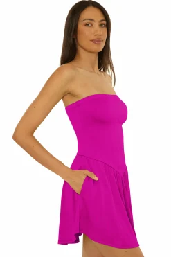 Becca PALMA TUBE MINI DRESS |HIBISCUS|BLACK|MEADOW