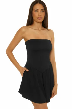 Becca PALMA TUBE MINI DRESS |HIBISCUS|BLACK|MEADOW