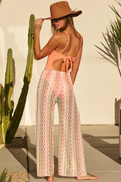 Becca PARADISE CROCHET PANT |GRASS MULTI|ANTIQUE GOLD|CAMEO MULTI|CARROT/ VIVID PINK|MULTI CORAL|MINERAL MULTI|OLIVE MUL