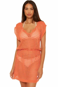 Becca PLAYA CROCHET DRESS |CORAL ROSE|OASIS|WHITE Hot