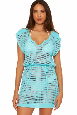 Becca PLAYA CROCHET DRESS |CORAL ROSE|OASIS|WHITE Hot