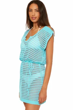 Becca PLAYA CROCHET DRESS |CORAL ROSE|OASIS|WHITE Hot