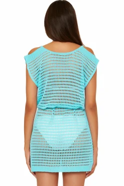 Becca PLAYA CROCHET DRESS |CORAL ROSE|OASIS|WHITE Hot