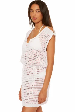 Becca PLAYA CROCHET DRESS |CORAL ROSE|OASIS|WHITE Hot