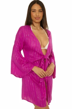 Becca RADIANCE V-NECK TUNIC |HIBISCUS|MEADOW Clearance