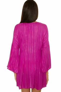 Becca RADIANCE V-NECK TUNIC |HIBISCUS|MEADOW Clearance