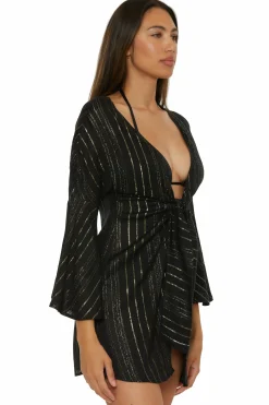 Becca RADIANCE V-NECK TUNIC |WHT/CRL/OAS STRIPE|WHITE Hot