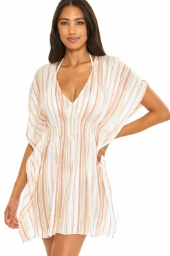 Becca RADIANCE WOVEN TUNIC |CORAL REEF|AQUA SEA/BELLFLOWER MUL|AUBERGINE MULTI|BLK/MUL|WHITE
