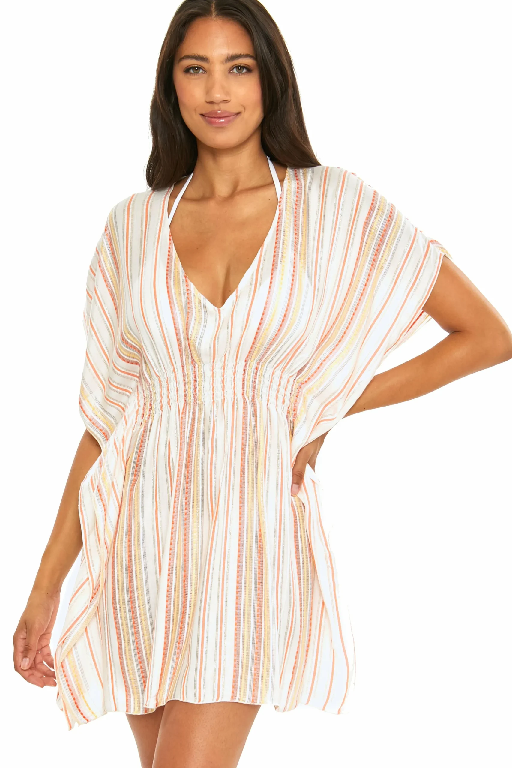 Becca RADIANCE WOVEN TUNIC |CORAL REEF|AQUA SEA/BELLFLOWER MUL|AUBERGINE MULTI|BLK/MUL|WHITE