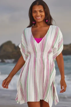 Becca RADIANCE WOVEN TUNIC |CORAL REEF|AQUA SEA/BELLFLOWER MUL|AUBERGINE MULTI|BLK/MUL|WHITE