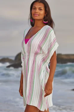 Becca RADIANCE WOVEN TUNIC |CORAL REEF|AQUA SEA/BELLFLOWER MUL|AUBERGINE MULTI|BLK/MUL|WHITE