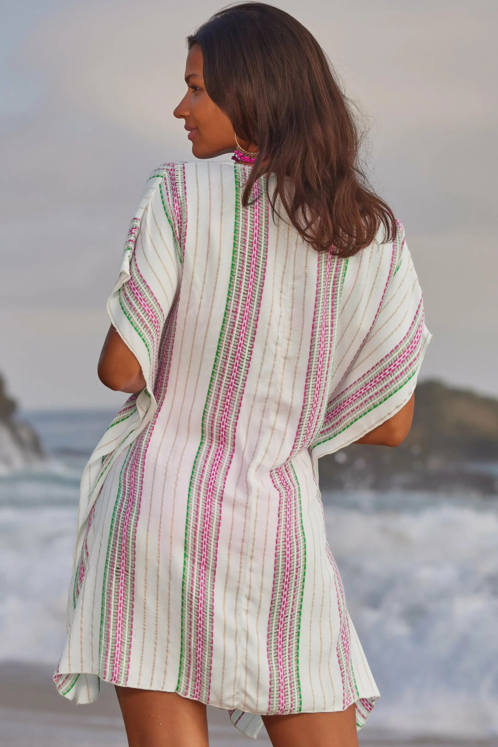 Becca RADIANCE WOVEN TUNIC |CORAL REEF|AQUA SEA/BELLFLOWER MUL|AUBERGINE MULTI|BLK/MUL|WHITE