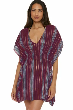 Becca RADIANCE WOVEN TUNIC |CORAL REEF|AQUA SEA/BELLFLOWER MUL|AUBERGINE MULTI|BLK/MUL|WHITE