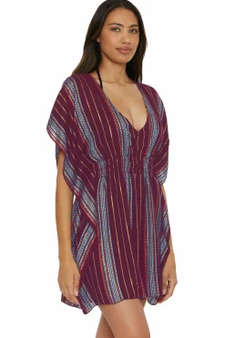 Becca RADIANCE WOVEN TUNIC |CORAL REEF|AQUA SEA/BELLFLOWER MUL|AUBERGINE MULTI|BLK/MUL|WHITE