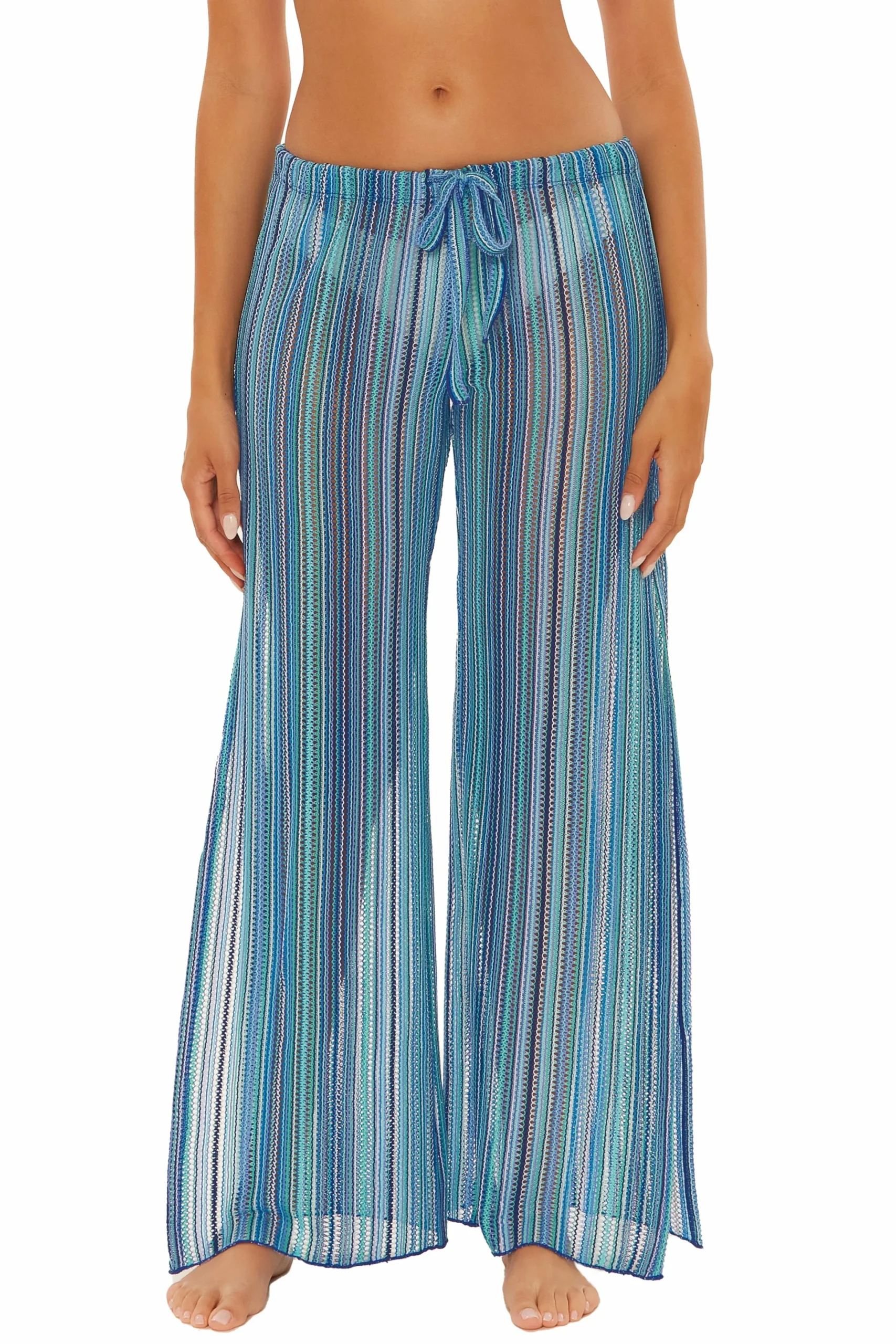 Becca SEASIDE SLIT PANT |OCEAN|CORAL REEF
