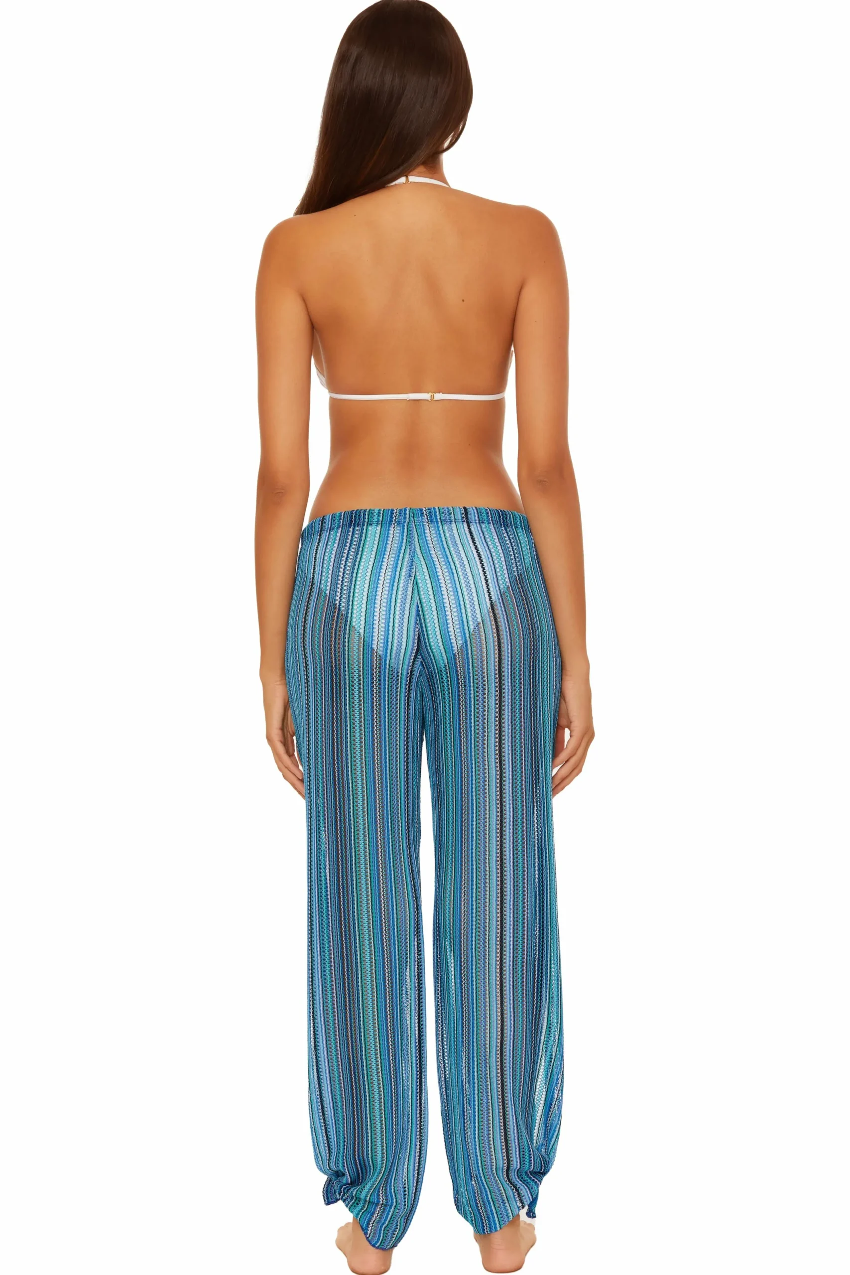 Becca SEASIDE SLIT PANT |OCEAN|CORAL REEF
