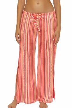 Becca SEASIDE SLIT PANT |OCEAN|CORAL REEF