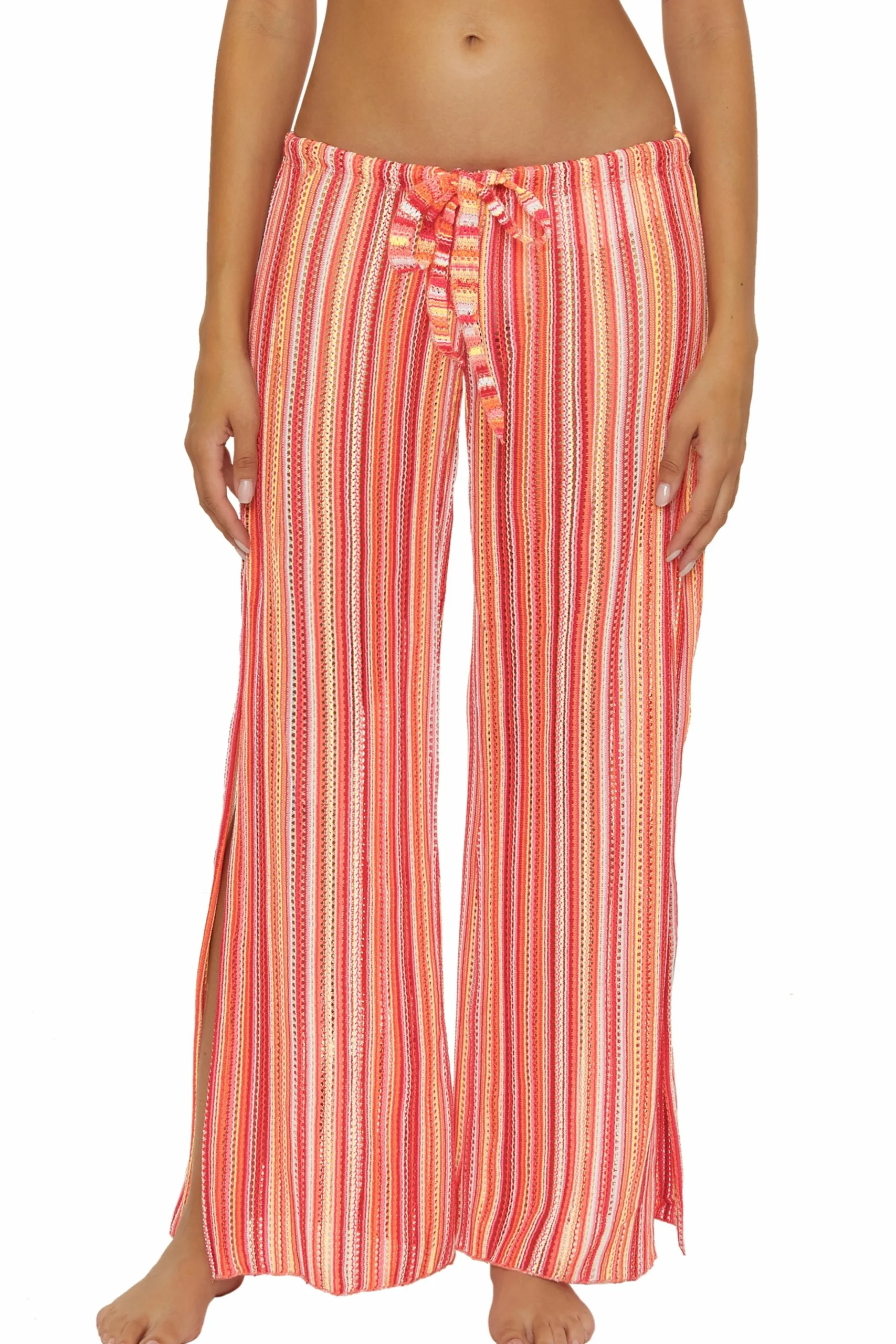 Becca SEASIDE SLIT PANT |OCEAN|CORAL REEF