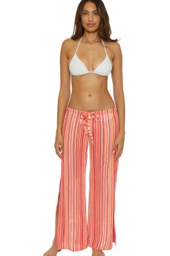 Becca SEASIDE SLIT PANT |OCEAN|CORAL REEF