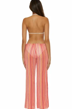 Becca SEASIDE SLIT PANT |OCEAN|CORAL REEF