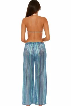 Becca SEASIDE SLIT PANT |OCEAN|CORAL REEF