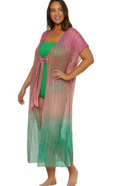 Becca SUNSET OMBRE TUNIC |AZALEA/EMERALD Discount