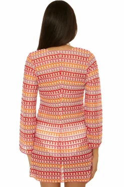 Becca UTOPIA CROCHET TUNIC |BLK/MUL|HIBISCUS MULTI Best