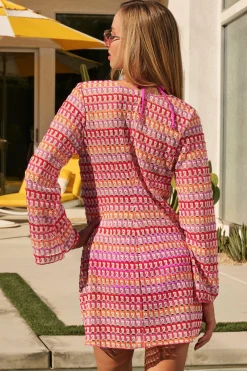 Becca UTOPIA CROCHET TUNIC |BLK/MUL|HIBISCUS MULTI Best