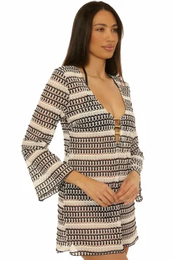 Becca UTOPIA CROCHET TUNIC |BLK/MUL|HIBISCUS MULTI Best
