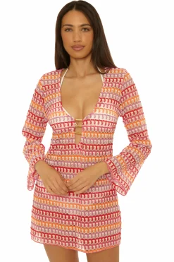 Becca UTOPIA CROCHET TUNIC |BLK/MUL|HIBISCUS MULTI Best